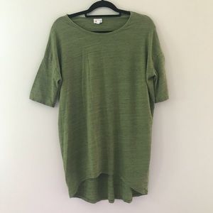 LulaRoe Irma Heather Green Tee